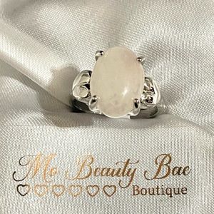 Clear Quartz Crystal Heart Ring